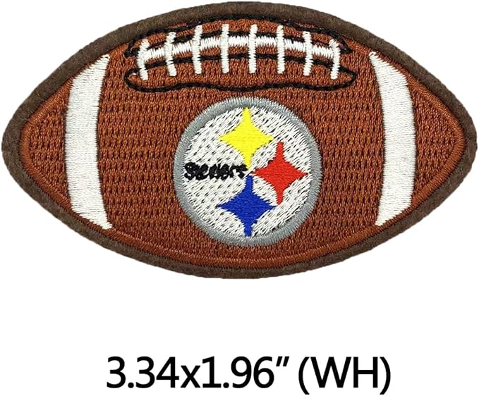 4Pcs Rugby Shape Iron On Sew On Embroidered Patch for Jackets Backpacks Jeans and Clothes Badge Applique Emblem Sign Sport Decal